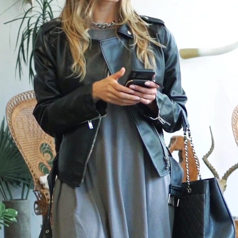 VEGAN LEATHER  MOTO JACKET